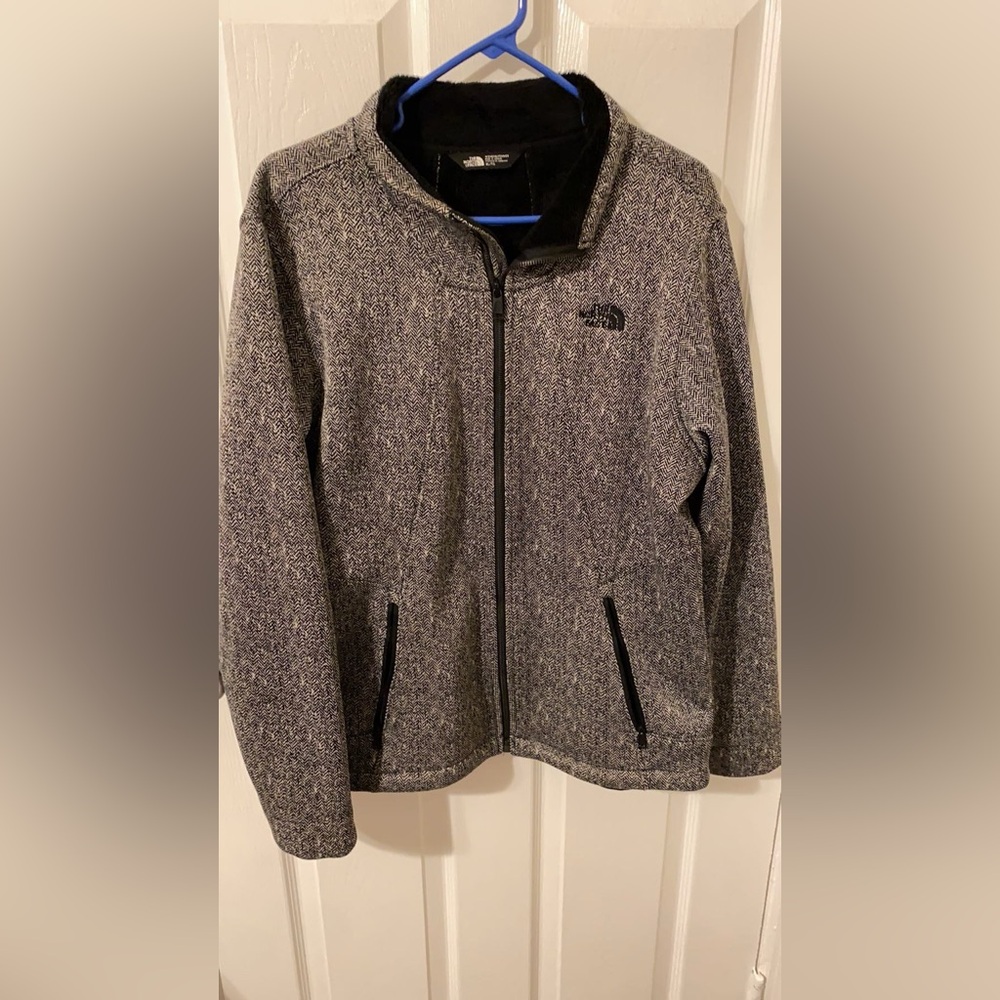The North Face Black and Gray Patterned Jacket